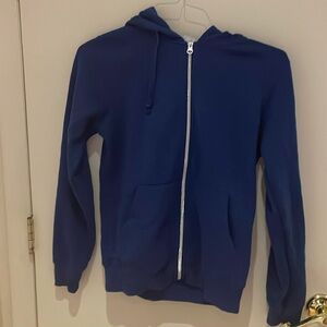 Primark Zip-Up Sweatshirt- Blue (XS)